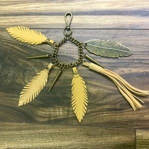 Fall Leaves Metal Keychain